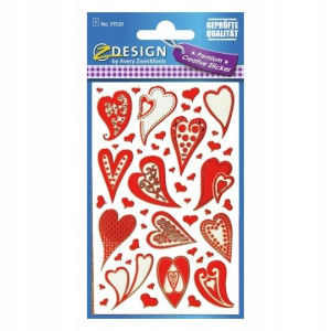 Naklejki Foliowe - Czerwone Serca Z-design 57520