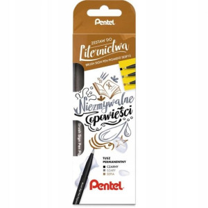 Zestaw Do Liternictwa 3 Pisaki Pędzelkowe Pentel