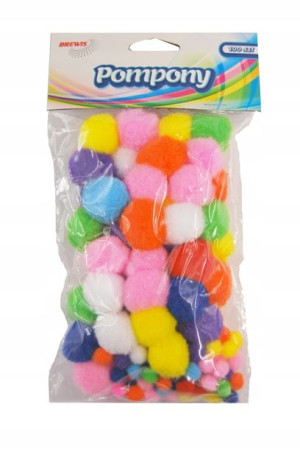Pompony Brewis Pom07 Mix Kolorów 100 Sztuk