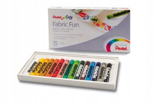 Pastele Do Tkanin Trwałe 15 Kolorów Pentel
