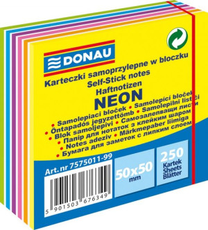 Karteczki samoprzylepne DONAU 50x50 żółty mix
