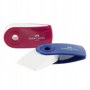 Gumka Sleeve Mini Czerwona/niebieska Faber-castell