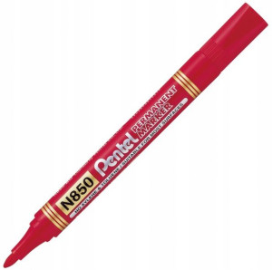 Marker Permanentny N850 Okrągły Czerwony Pentel