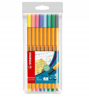 Cienkopis Stabilo Point 88 Pastel Etui 8 Kolorów