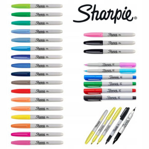 Zestaw 26 Markerów Permamentnych Sharpie Gratisy!