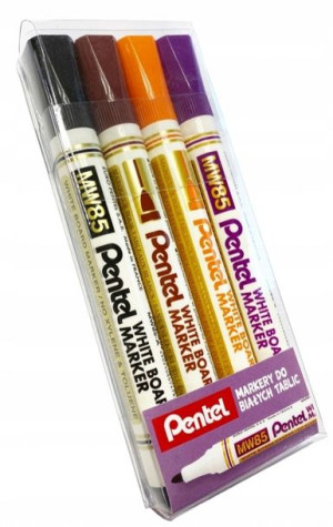 Marker Suchościeralny Pentel Mw85 4 Kolory W Etui