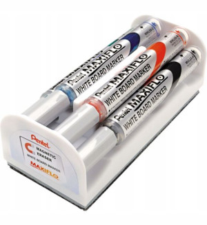 Marker Suchościeralny Pentel Mwl5s 4 Kolor + Gąbka