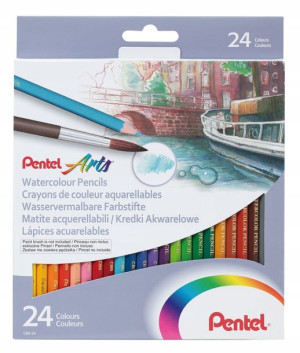 Kredki Akwarelowe 24 Kolory Pentel Art Cb9