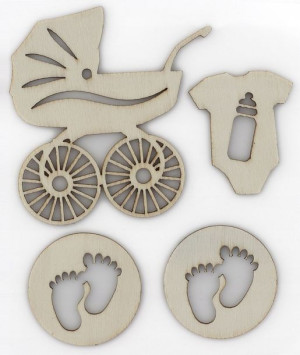 Ozdoby Samoprzylepne Baby Dziecko Brązowe Galeria