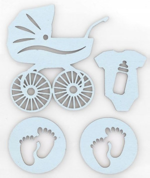 Ozdoby Samoprzylepne Baby Dziecko Błękit Galeria