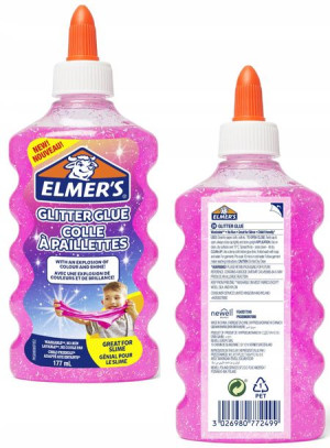 Klej Slime Gluty Płynny Brokat Róż 177 Ml Elmer's
