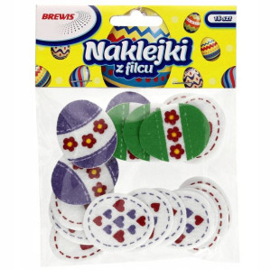 Naklejki Z Filcu Jajka 18 Sztuk Brewis