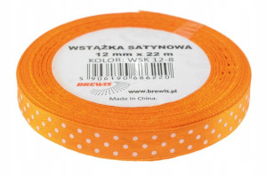 Wstążka Satynowa W Kropki 12mm 22m C. Pomar Brewis