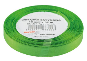 Wstążka Satynowa Ozdobna 12mm 32m J. Zieleń Brewis