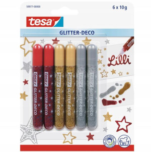 Klej Brokatowy 6 Tubek X 10g 3 Kolory Tesa