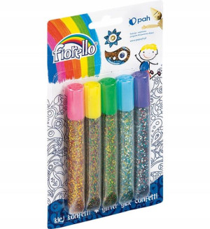 Klej Brokatowy Confetti 5 Kol. Gr-kk13 B5 Fiorello
