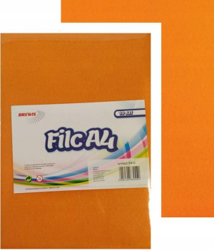 Filc Dekoracyjny A4 2 Mm Pomarańczowy 10szt Brewis