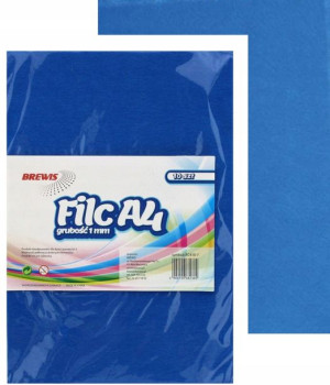 Filc Dekoracyjny A4 1 Mm Niebieski 10 Szt Brewis