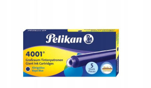 Naboje Do Pióra Pelikan Niebieskie Długie 5 Szt
