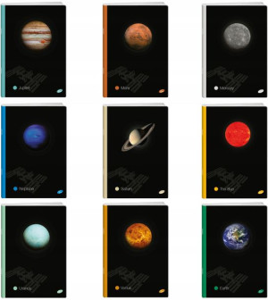 Zeszyt Planets A5 60k 80g Kratka Mix Wzorów Elisa
