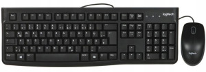 Klawiatura I Mysz Przewodowa Mk120 Czarna Logitech