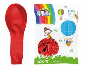 Balony Dekoracyjne 10'' Metal Czerwone Fiorello
