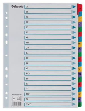 Przekładki Kartonowe Mylar A4 A-z Kolor 100166