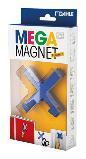 Magnes Krzyż Xl 9x9 Cm Niebieski Mega Magnet Dahle