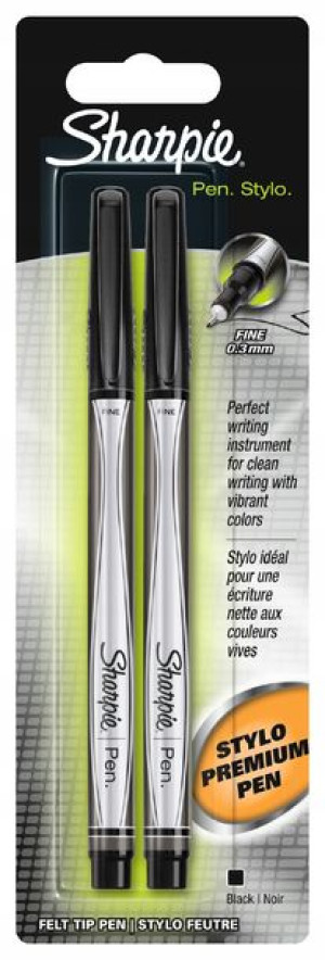 Sharpie Cienkopis Stylo Pen 2 Szt 0,3 Mm Czarny