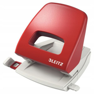 LEITZ dziurkacz duży metalowy 50050025 czerwony