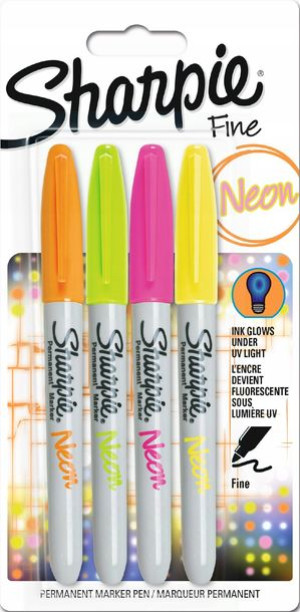 SHARPIE zestaw markerów FINE NEON FLUO 4 SZT.