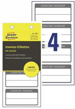 AVERY tabliczk trwałe laminowane 60x30mm 6903