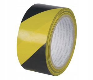 Taśma Ostrzegawcza Czarno-żółta 48mmx20m Q-connect