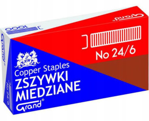 Zszywki 24/6 Miedziane Grand