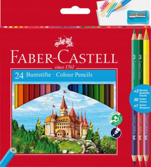Kredki Faber-castell Zamek 24 K.+3 K. Dwust.+temp.