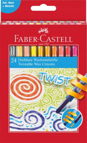 Kredki Faber-castell Woskowe Wykręcane 24 Kol.