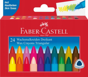 Kredki Faber-castell Świecowe Trójkątne 24 Kol.