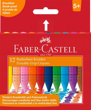 Kredki Faber-castell Grip Trójkątne Woskowe 12 Kol