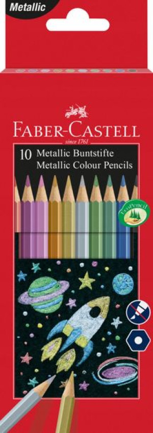 Kredki Ołówkowe Faber-castell Metaliczne 10 Kol.