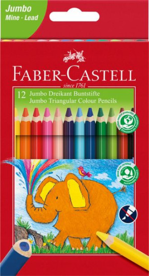 Kredki Faber-castel Jumbo Trójkątne 12 Kol. 5,4mm