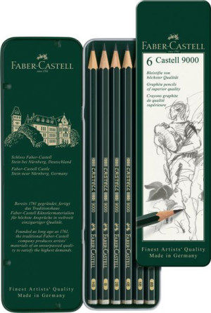 Ołówek Faber-castell Castell 9000 6 Sztuk