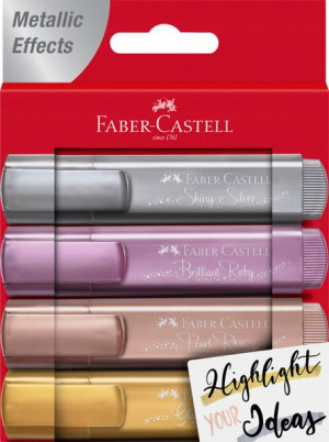 Zakreślacz Faber-castell 1546 Metaliczny 4 Kol.