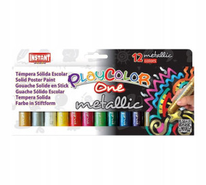 Farby Tempera W Sztyfcie Metalic Playcolor 12 Szt.