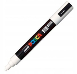 Marker Posca Pc-5m Uni Z Farbą Plakatową Biały