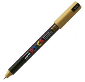 Marker Posca Pc-1mr Uni Z Farbą Plakatową Złoty