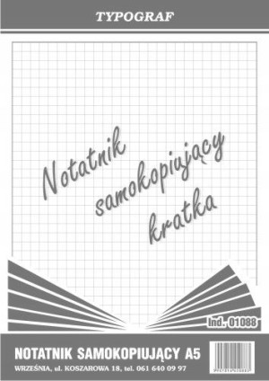 Druk 01088 Notes Samokopiujący A5 Kratka Typograf