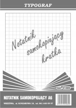 Druk 01089 Notes Samokopiujący A6 Kratka Typograf