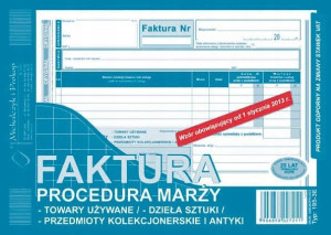 Druk 195-3e Faktura Procedura Marży Towary Używane
