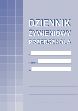 Druk A-10-1 Dziennik Żywieniowy Przedszkola Mip