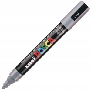 Marker Posca Pc-5m Uni Z Farbą Plakatową Szary